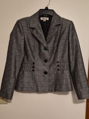 Danillo Silver-Gray Womens Tailored Blazer SZ 4